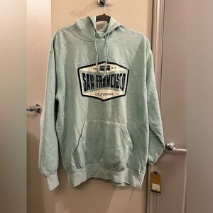 San Francisco Hoodie Sweatshirt Women’s Large Teal Green